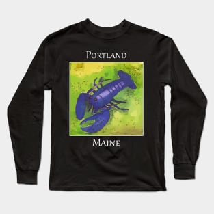 Rare purple lobster as you might find in a city like Portlan Maine Long Sleeve T-Shirt